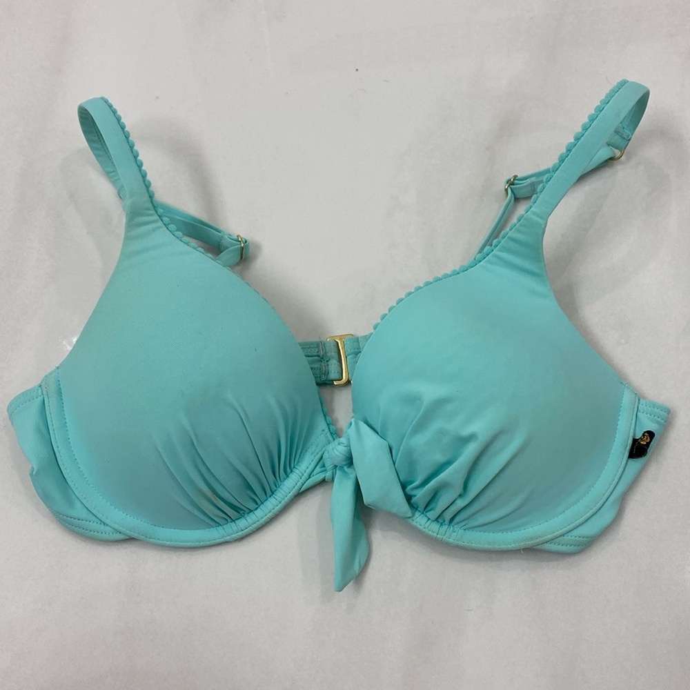 La Vie En Rose Aqua - Teal Bikini Top - Small